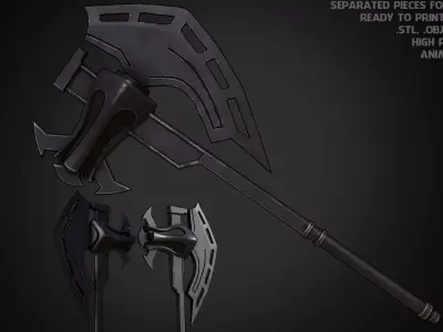 Overlord Albedo Axe for Cosplay 3D print model