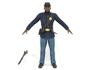 Union Soldier 2 Low-poly 3D model