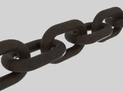 Simple Steel Chain model 3D model