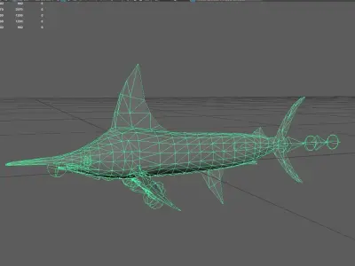 Marlin Low-poly 3D model