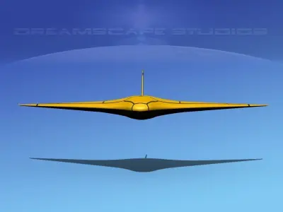 Z-Ray Underwater glider Low-poly 3D model