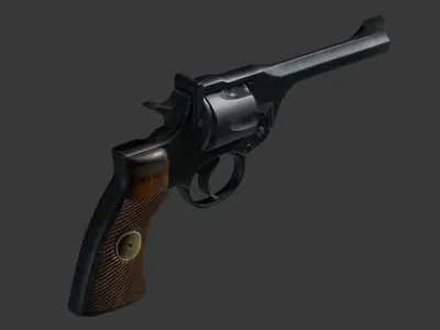 Enfield No2 Mk1 Revolver Low-poly 3D model