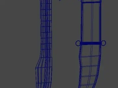 Scimitar sword Low-poly 3D model