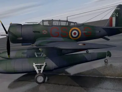 Northrop N-3PB Nomad - RAF 3D model