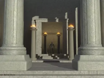 Temple Parts Pack Low-poly 3D model