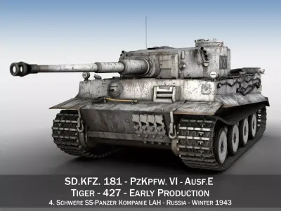 Panzer VI - Tiger - 427 - Early Production 3D model