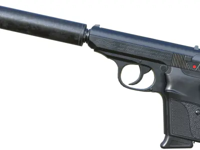 Walther PPK- Game Ready PBR Low-poly 3D model