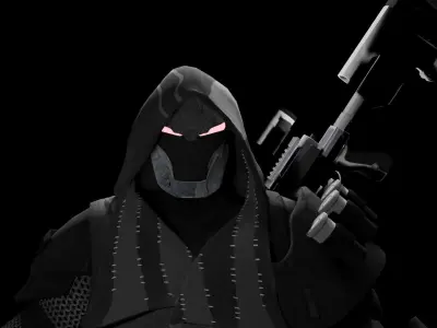 Hunter Cyberpunk fortnite scout 3D model