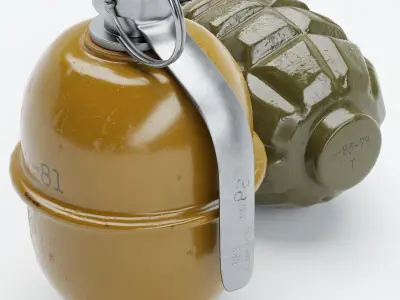 Grenade Pack - RGD-5 and F1 3D model