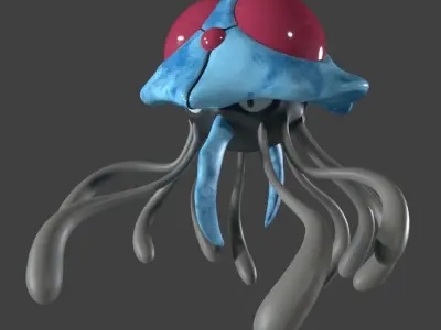 Tentacruel Pokemon 3D Low-poly 3D model