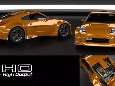 Nissan 350Z SHO Free 3D Model Free low-poly 3D model