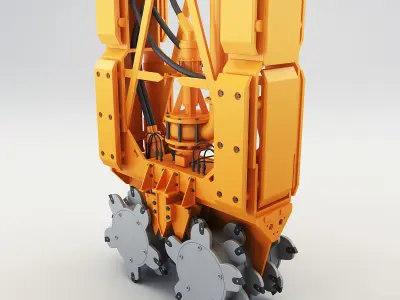 Drilling rig Low-poly 3D model