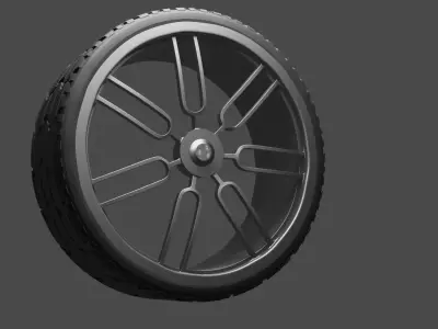 Two spoke sport wheels Free low-poly 3D model