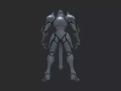 Futuristic Armored Knight 3D model