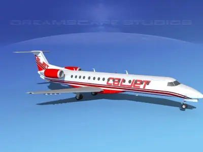 Embraer ERJ-140 CalJet 3D model