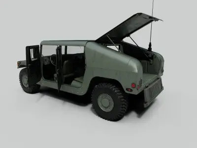 HUMVEE US Army Low-poly 3D model