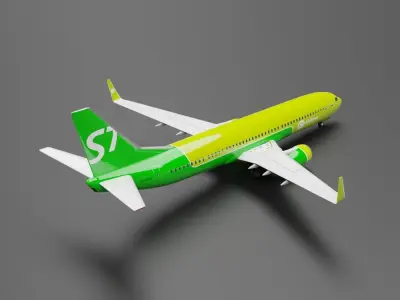 Boeing 737-800 S7 Airlines  Livery 3D model 3D model