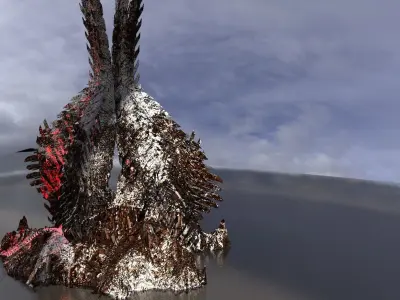Winter Dragon claw Mountain 3D model