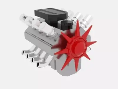 Engine XD Low-poly 3D model