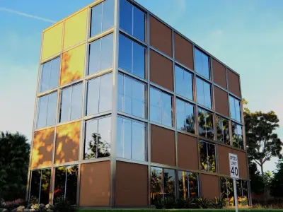 Building 003 Low-poly 3D model