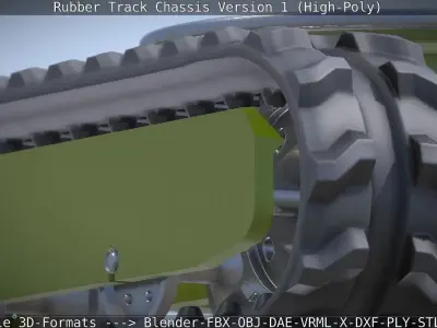 Rubber Track Chassis Version 1 High-Poly 3D model