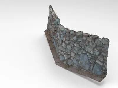 Rock Wall - Game Ready 3D Model - 8K Textures Low-poly 3D model
