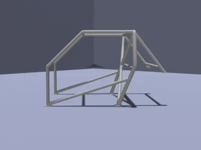 Six Point Racing Rollcage Free low-poly 3D model