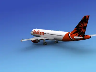 Airbus A320 Indian 3D model