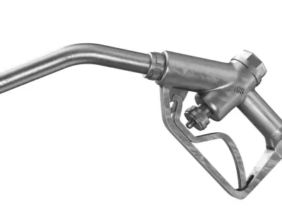 Detailed Silver Fuel Nozzle 3D model