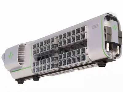 Sci-fi Airship Barge 004 3D model