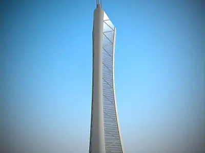 Skyscraper 01 Low-poly 3D model