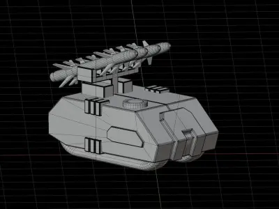 Army Tank 3D Illustration 3D model