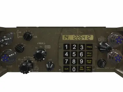 Radio military AN PRC-119 3D model