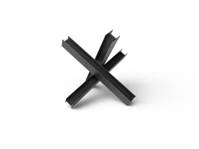 Hedgehog Anti-Tank M01 Low-poly 3D model