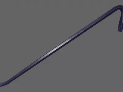 PBR Crowbar V2Blue Low-poly 3D model