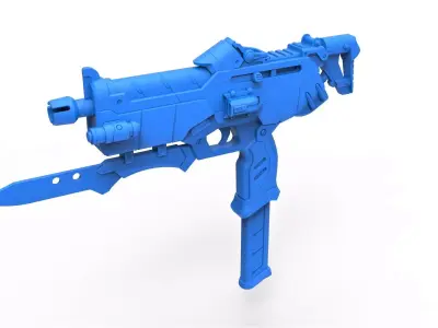 Gun of Sombra from the game Overwatch 3D model
