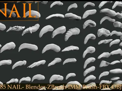 85 Nail -Character And Creature Brush-Dragon-Character-Vol 01 3D model