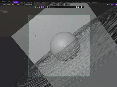 Sci-Fi Planetary Explosion by Geometry Nodes Free 3D model