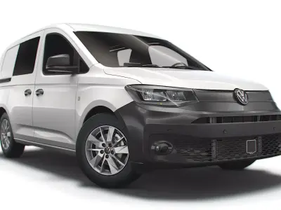 Volkswagen Caddy Commerce Van DoubleCab 2021 3D model