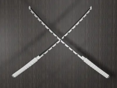 Demon Slayer Sword - Inosuke Nichirin blade  Low-poly 3D model
