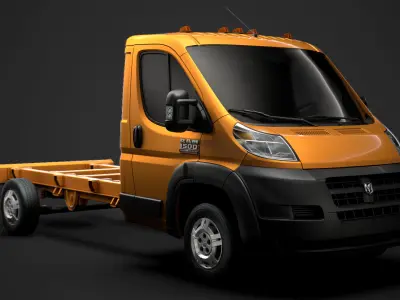 Ram Promaster Chassis Truck Single Cab 3800 WB 2019 3D model