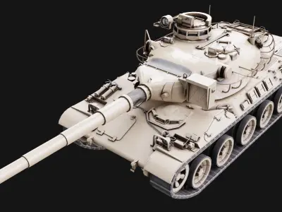Military Tank Low-poly 3D model