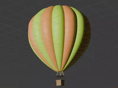 Pastel Flight Low-poly 3D model