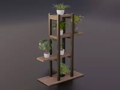 Modern Plants Stand  Free 3D model
