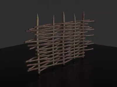Wattle Fence 3D model