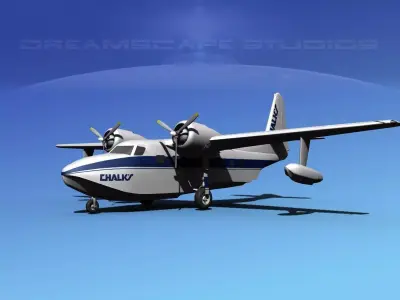 Grumman G-73 Mallard Chalk 2 3D model