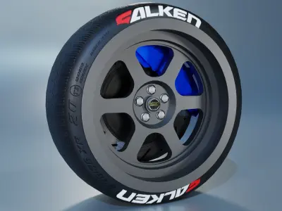 Volk Racing TE37Xt Wheel Low-poly 3D model