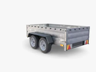 Cargo Trailer v7 Low-poly 3D model