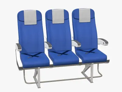 Airplane Chair V5 Low-poly 3D model