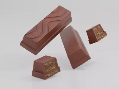 Chocolate bar 3D model purchase